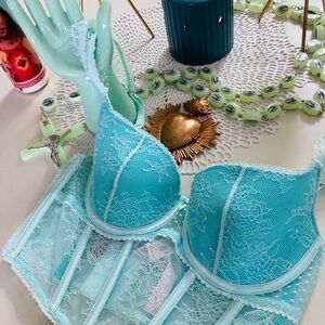 Victoria's Secret Blue Lace Bra